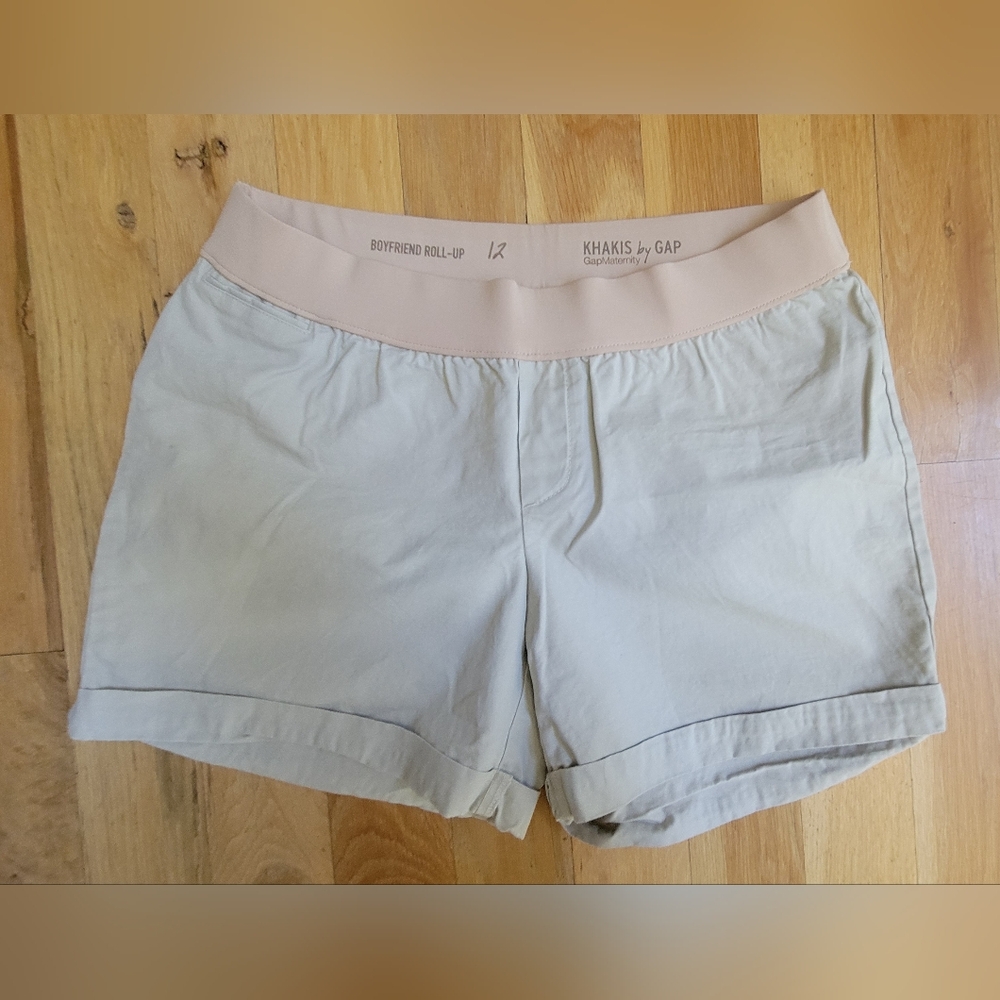 GAP Maternity Khakis Boyfriend Roll-Up Size 12